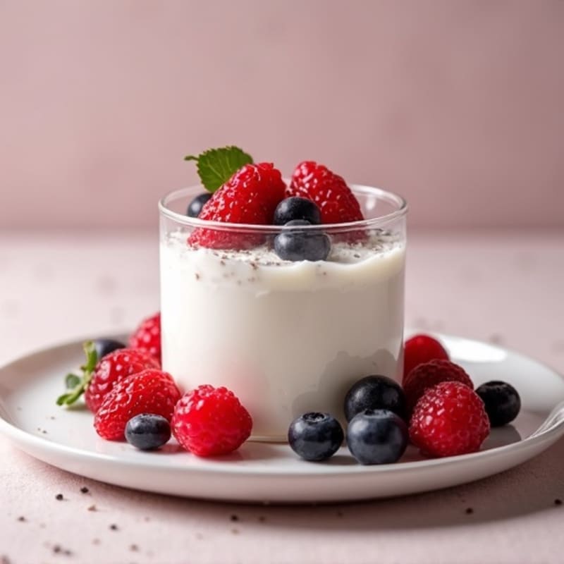 Silky Greek Yogurt Protein Mousse with Fresh Berries