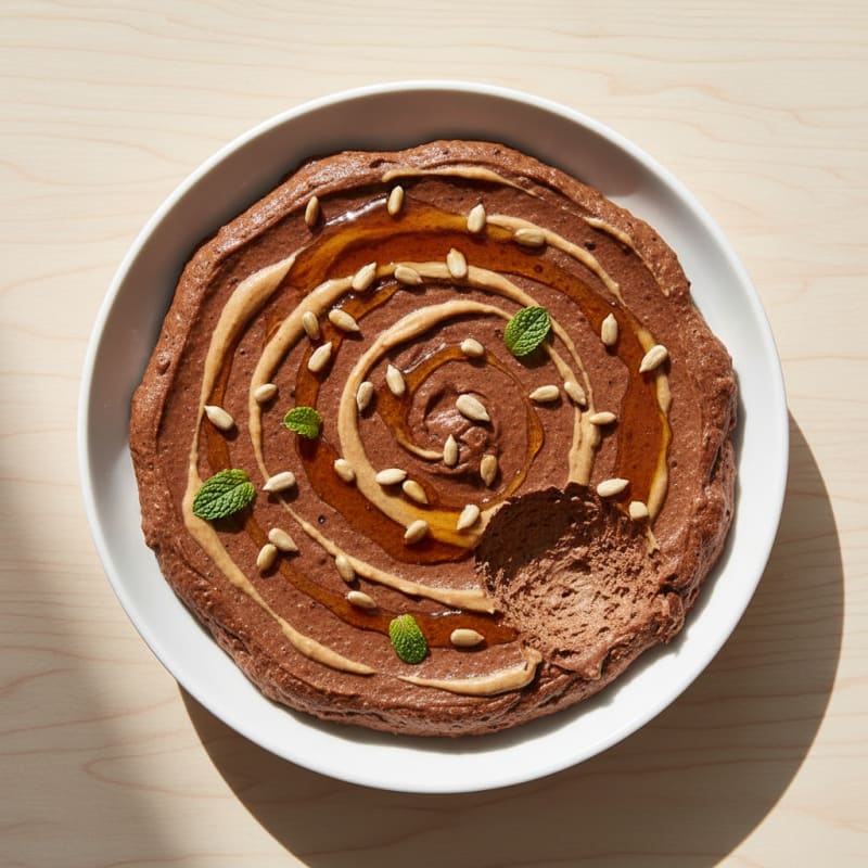 Silky Chocolate Protein Mousse with Sunflower Seed Butter