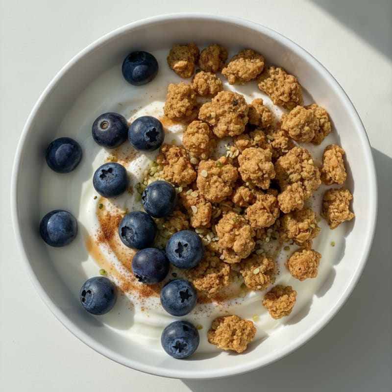 Blueberry Yogurt with Granola Crunch