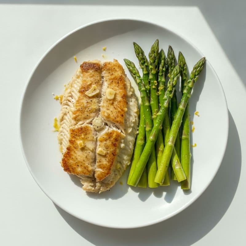Seared Tilapia with Roasted Asparagus