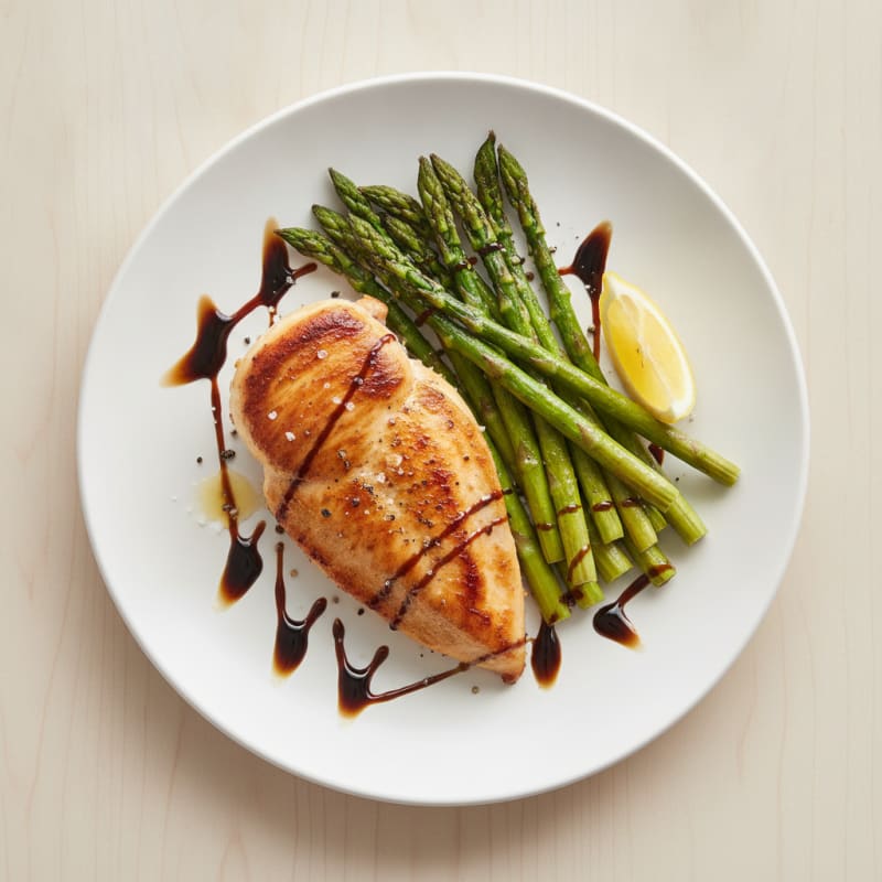 Pan-Seared Chicken with Roasted Asparagus