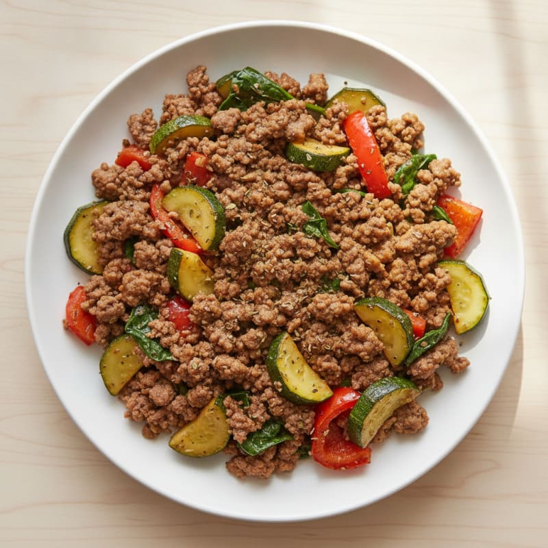 Hearty Ground Beef and Vegetable Skillet