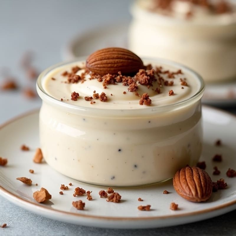 Creamy Cottage Cheese Protein Pudding with Almond Butter and Cacao Nibs