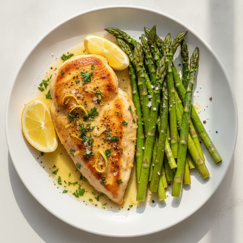 Lemon Herb Chicken with Roasted Asparagus