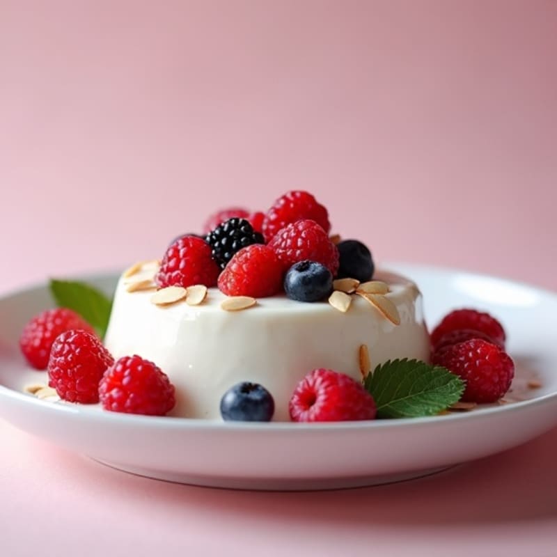 Creamy Greek Yogurt Protein Pudding with Mixed Berries
