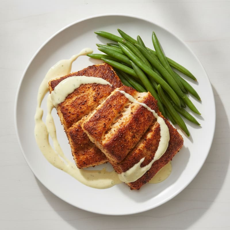 Cajun Blackened Catfish with Lemon Aioli