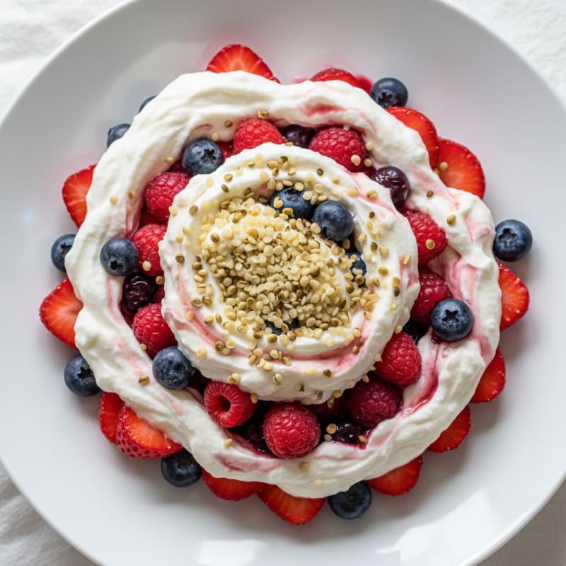 Greek Yogurt Protein Parfait with Mixed Berries