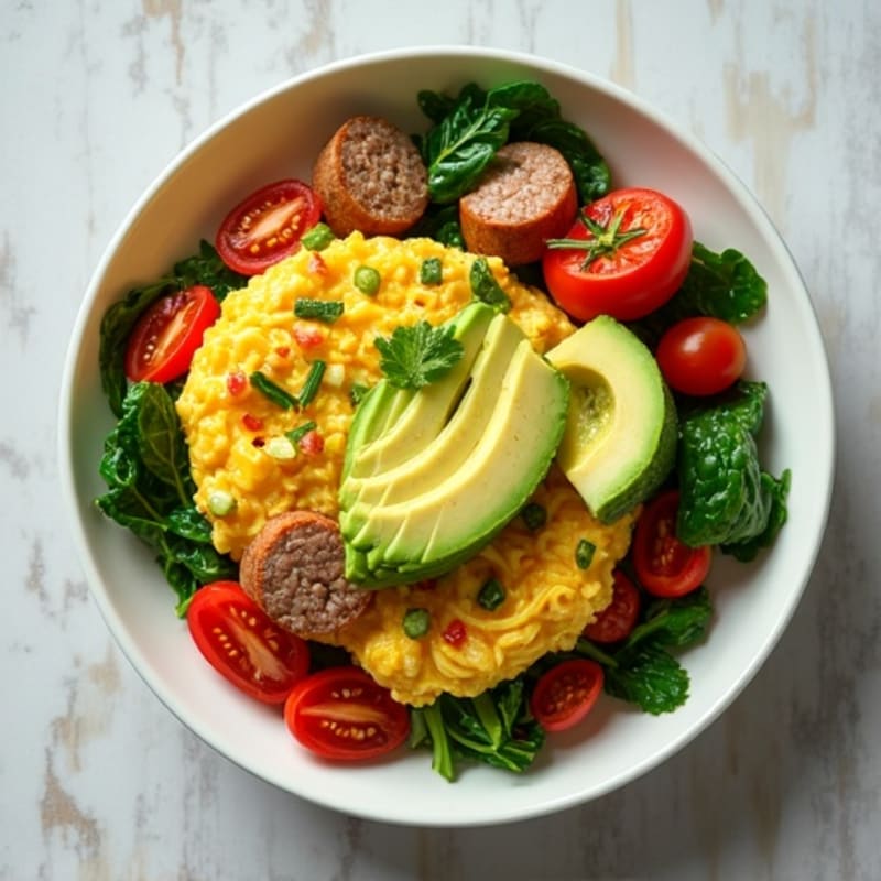 Protein-Packed Veggie Egg White Scramble