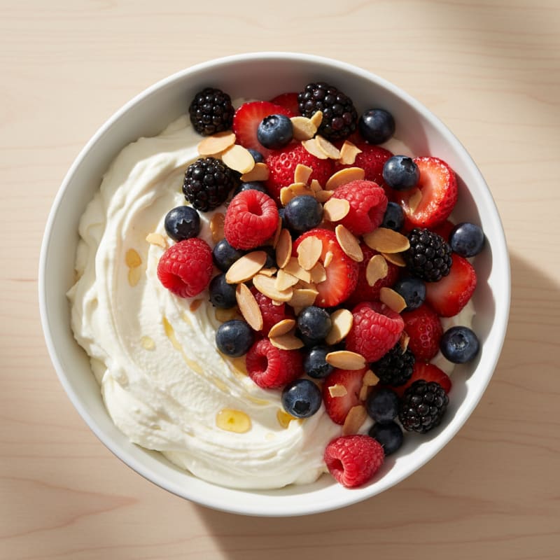 Greek Yogurt Protein Bowl with Mixed Berries