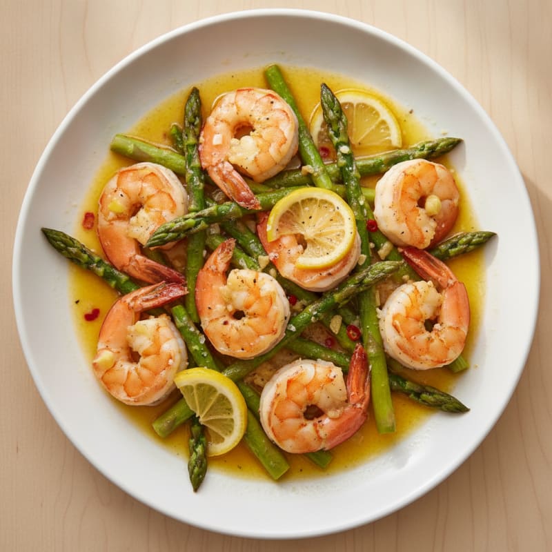 Roasted Asparagus with Lemon-Garlic Butter