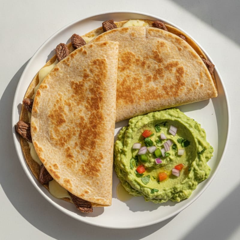 Carne Asada Quesadillas with Guacamole