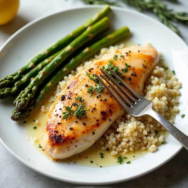 Sheet Pan Lemon Herb Chicken with Roasted Asparagus