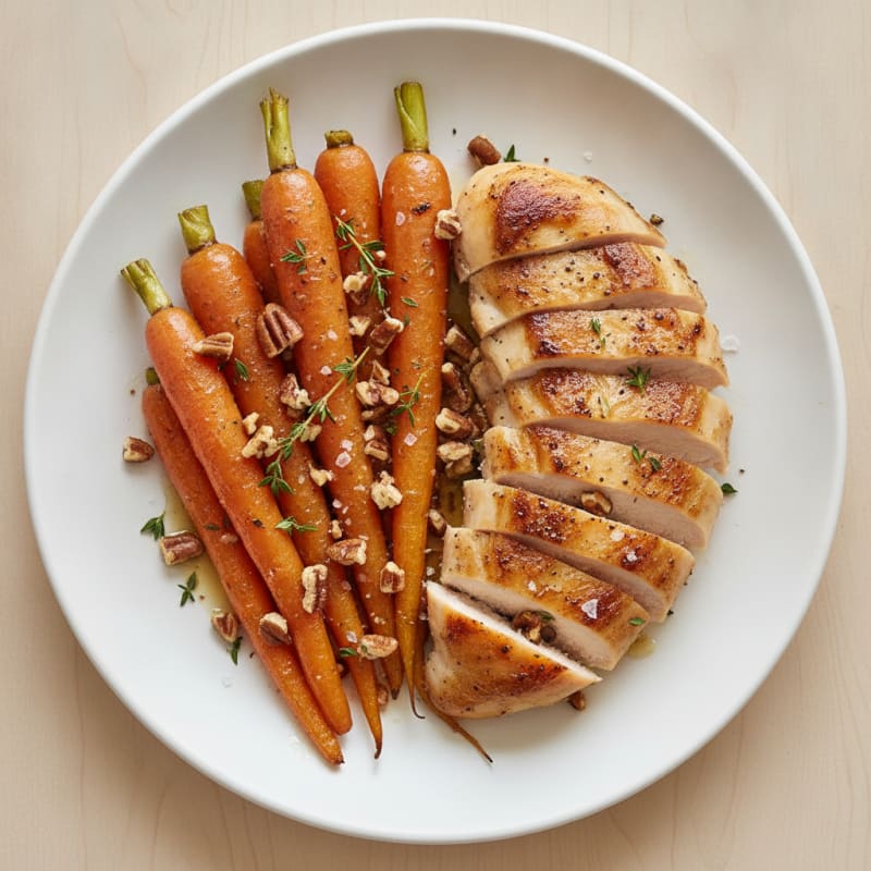Maple-Glazed Roasted Carrots with Pecans