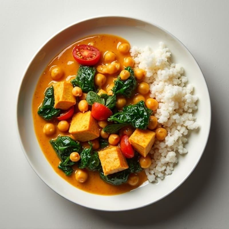 Creamy Chickpea and Spinach Curry