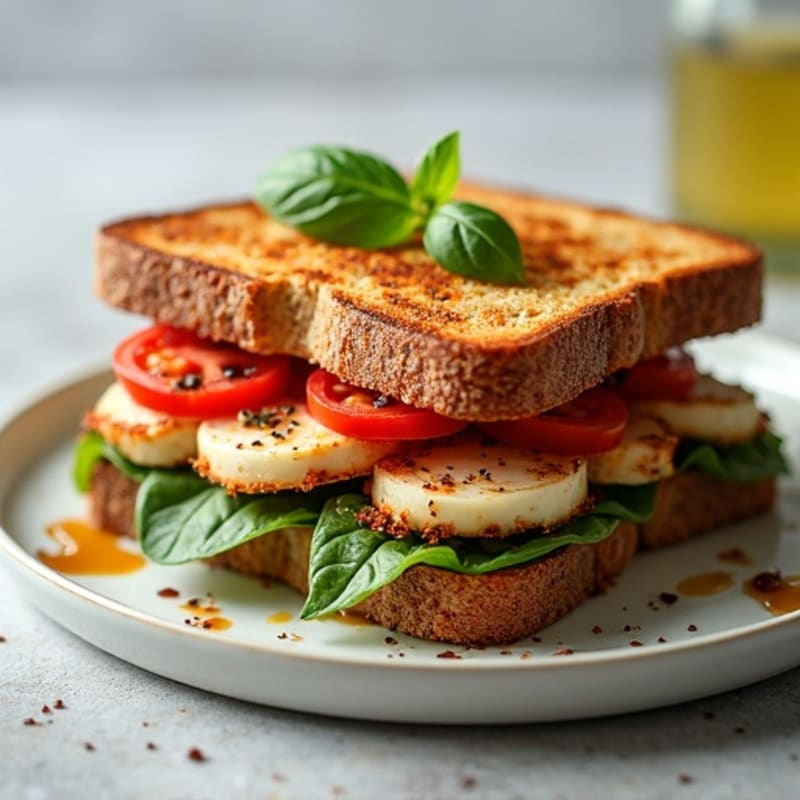 Crispy Grilled Caprese Sandwich