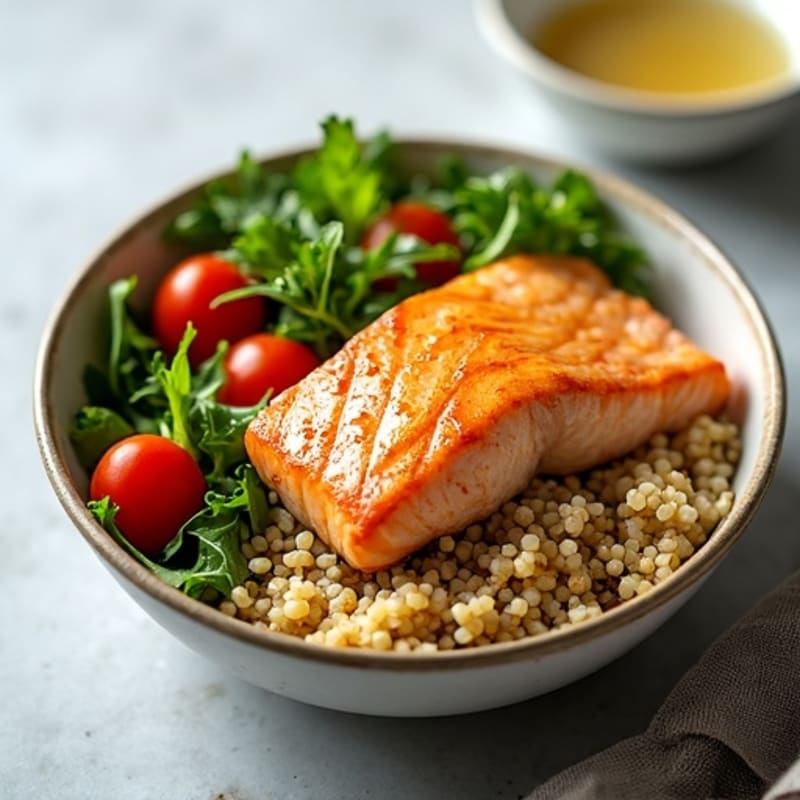 Citrus-Glazed Salmon Power Bowl with Crunchy Greens