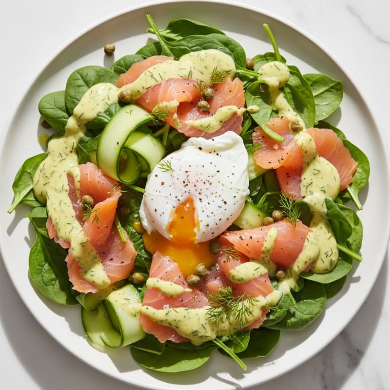 Smoked Salmon with Dill Cream Sauce