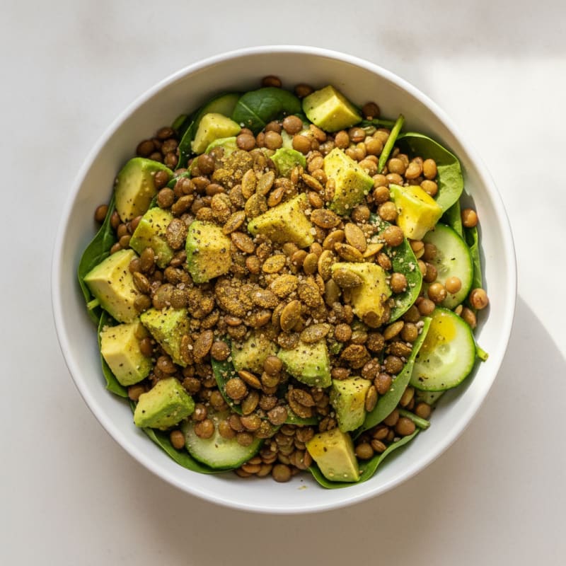 Lentil and Avocado Garden Bowl
