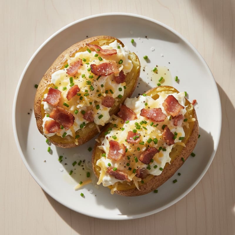 Bacon-Cheddar Stuffed Baked Potatoes