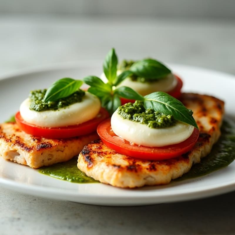 Grilled Chicken Caprese with Basil Pesto