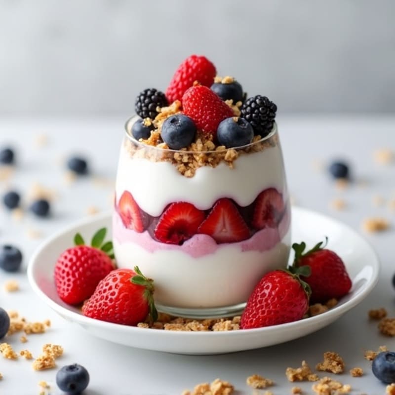 Creamy Greek Yogurt Protein Parfait with Mixed Berries