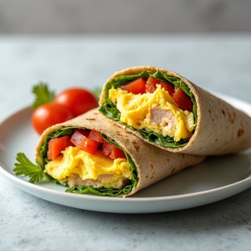 Protein-Packed Egg and Turkey Breakfast Burrito