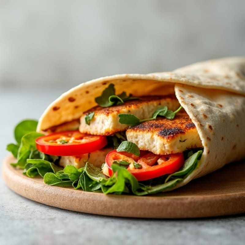 Fresh Grilled Chicken and Crunchy Veggie Wrap