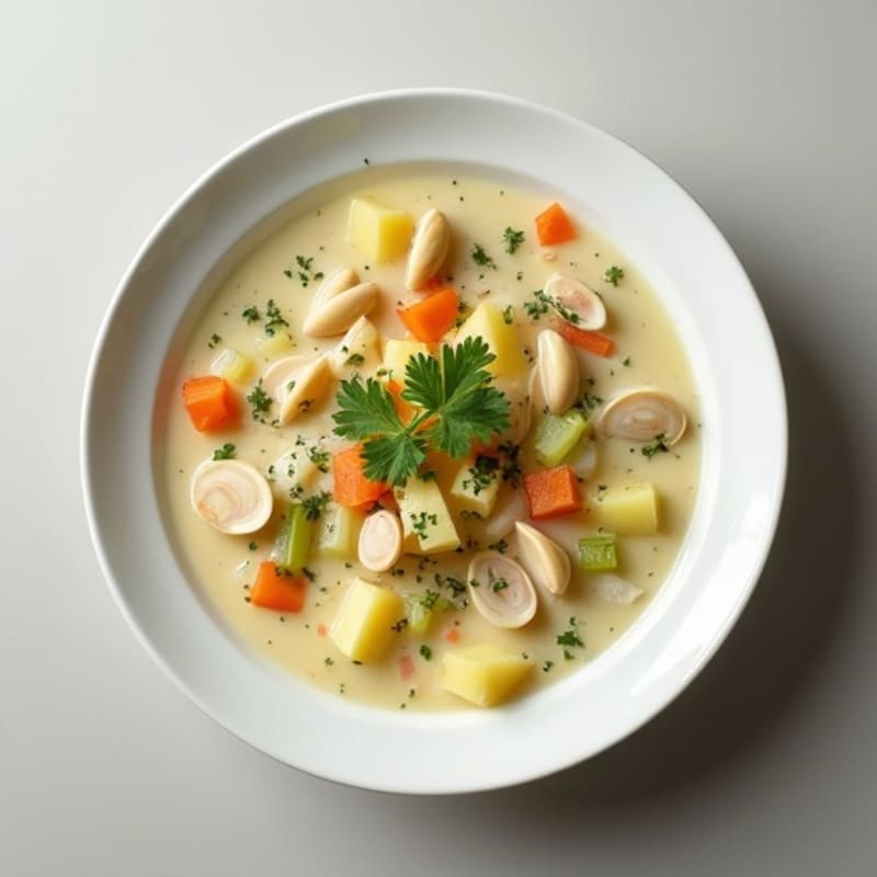 Light Creamy Clam and Potato Soup