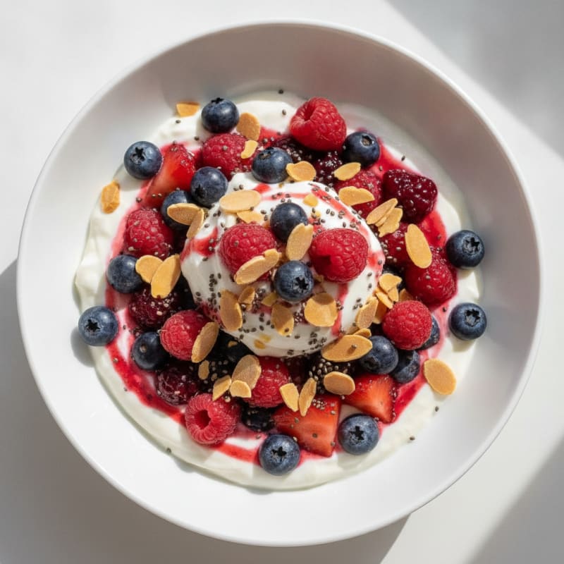 Creamy Greek Yogurt Protein Parfait with Mixed Berries