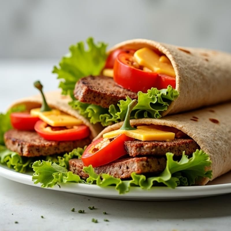 Crispy Steak and Bell Pepper Wraps