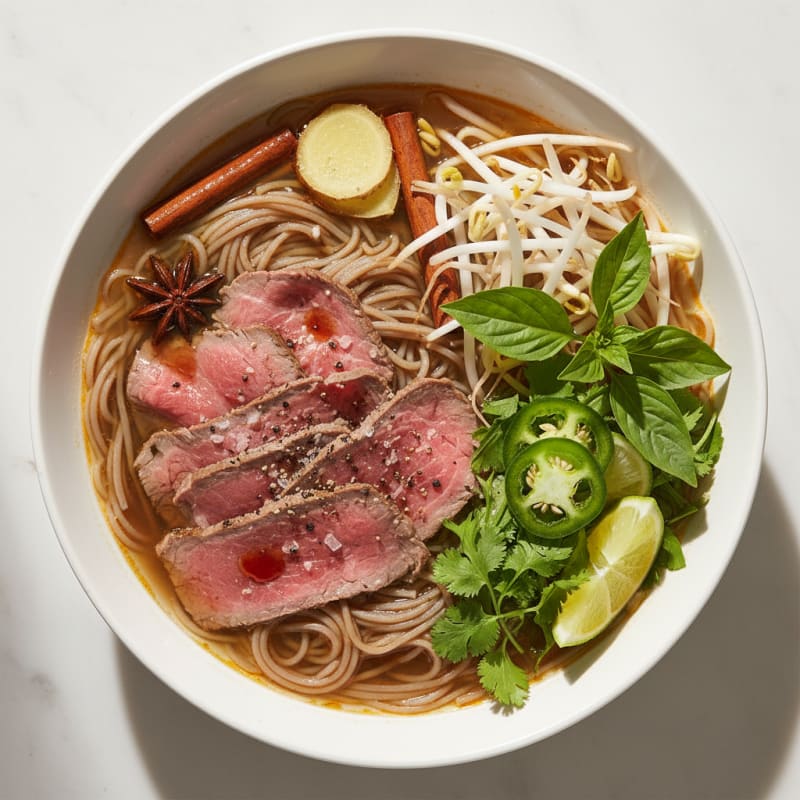 Tender Beef Pho with Fragrant Herbs