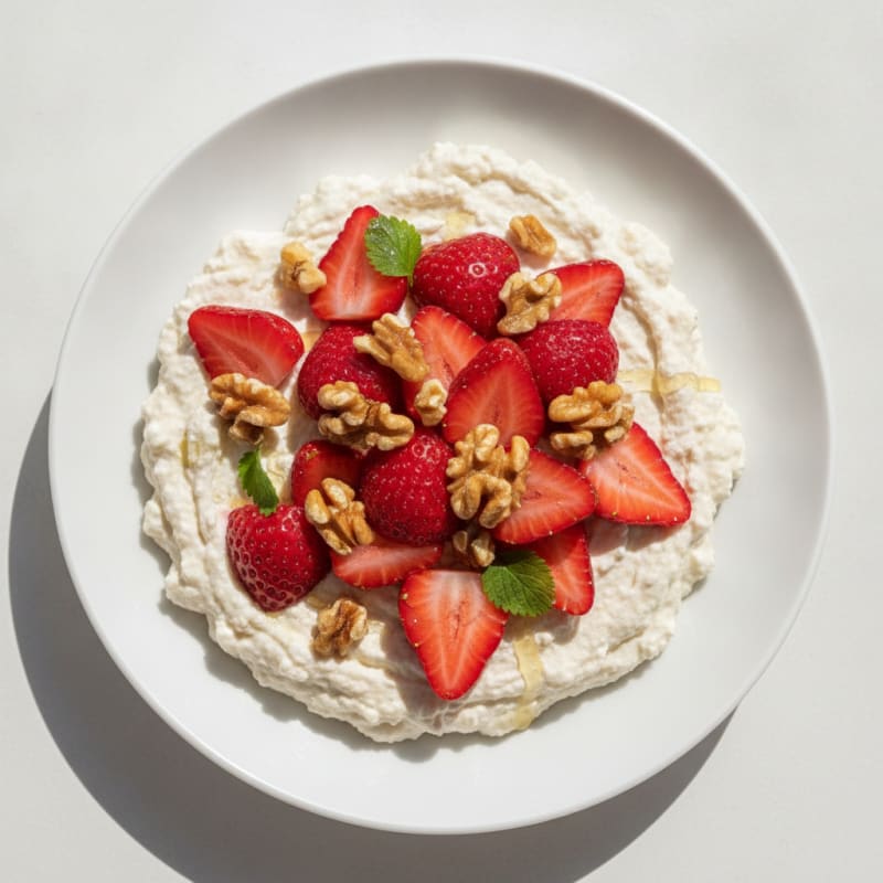 Silky Greek Yogurt Protein Mousse with Berries