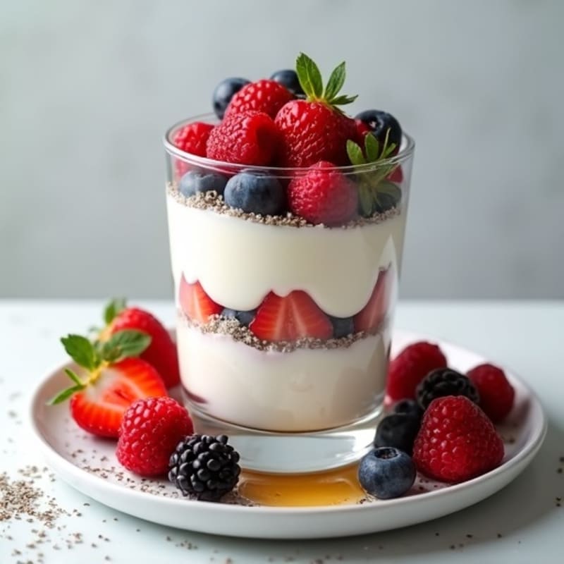 Creamy Greek Yogurt Protein Parfait with Mixed Berries