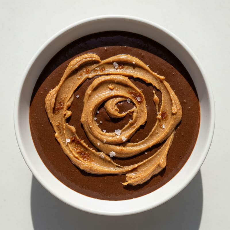 Chocolate Protein Pudding with Peanut Butter Swirl