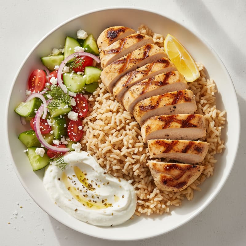 Grilled Chicken Gyro Bowl