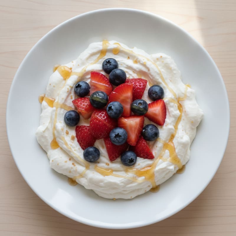 Silky Greek Yogurt Protein Mousse with Fresh Berries