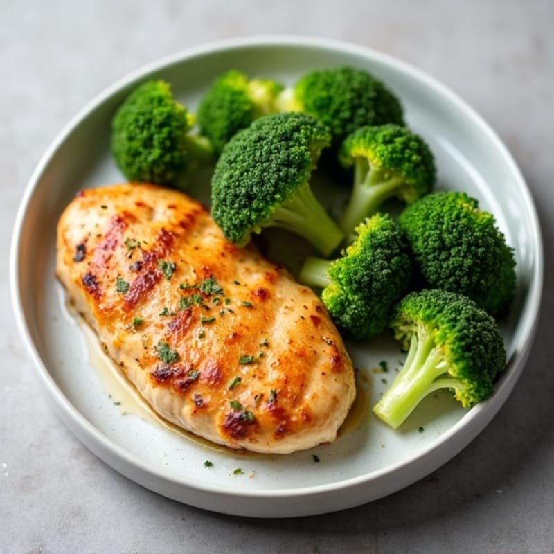 Seared Turkey Breast with Steamed Broccoli