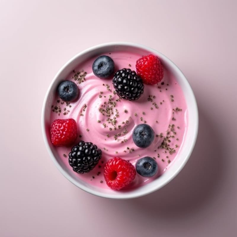 Silky Greek Yogurt Protein Mousse with Berries