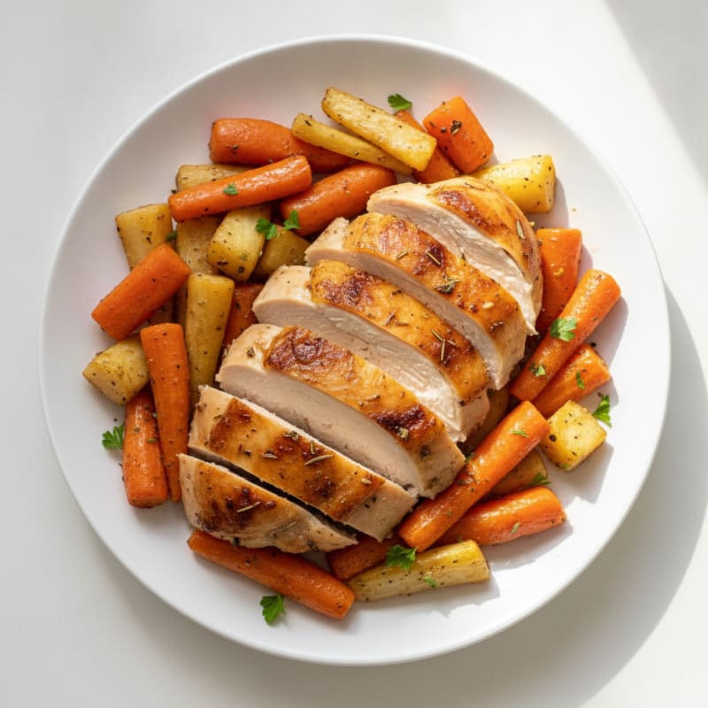 Herb-Roasted Rotisserie Chicken with Root Vegetables