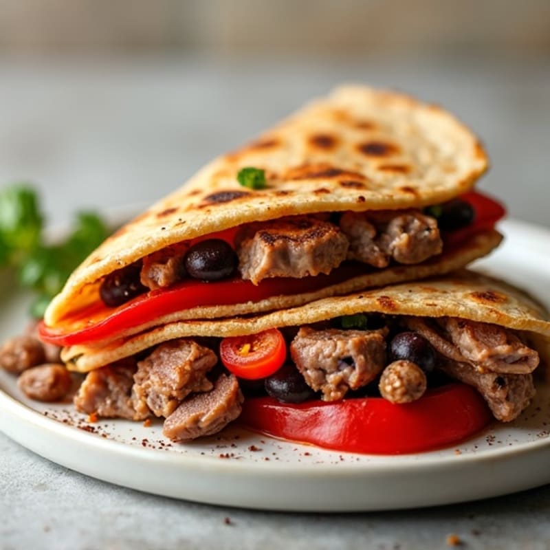 Lean Steak and Black Bean Whole Wheat Quesadillas