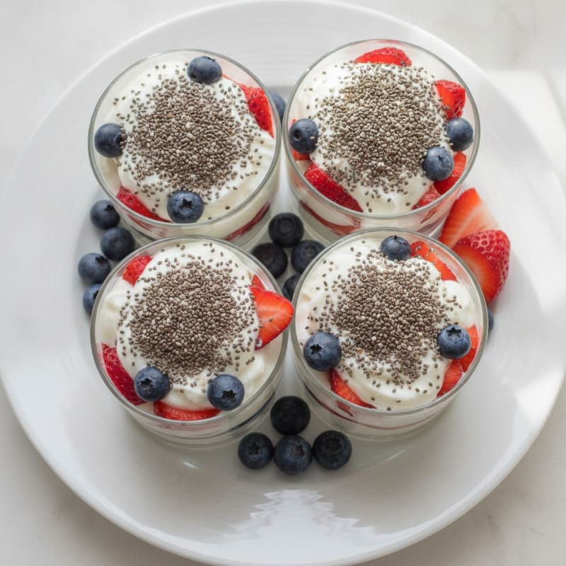 Greek Yogurt Berry Parfait with Chia Seeds
