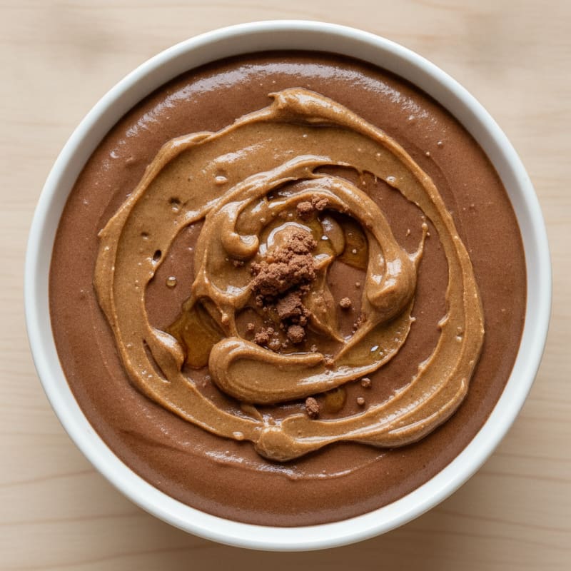 Greek Yogurt Protein Mousse with Almond Butter Swirl