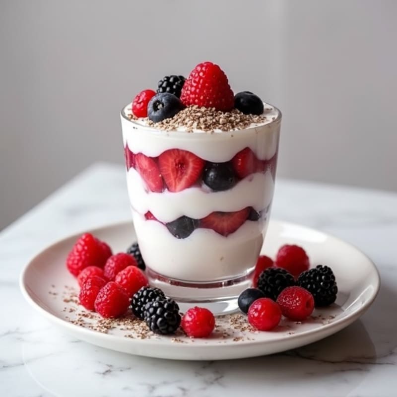 Creamy Greek Yogurt Protein Parfait with Mixed Berries