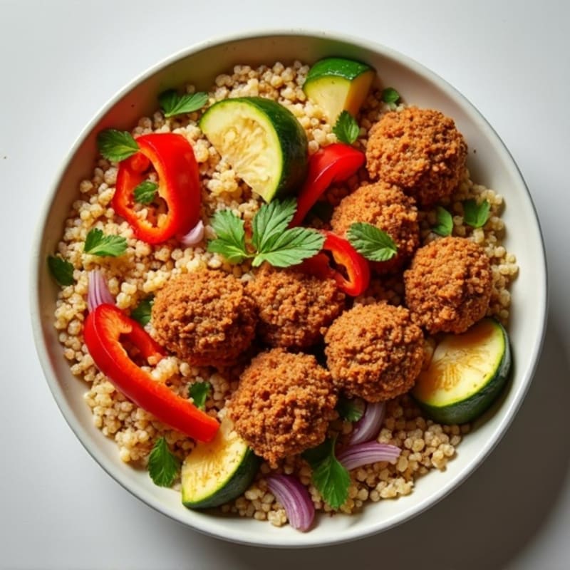 Crispy Lean Ground Turkey and Roasted Veggie Bowls