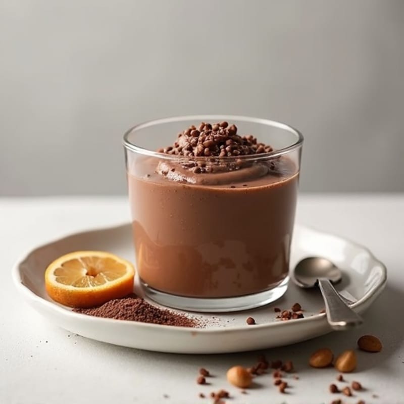 Silky Chocolate Protein Pudding with Chia Seeds