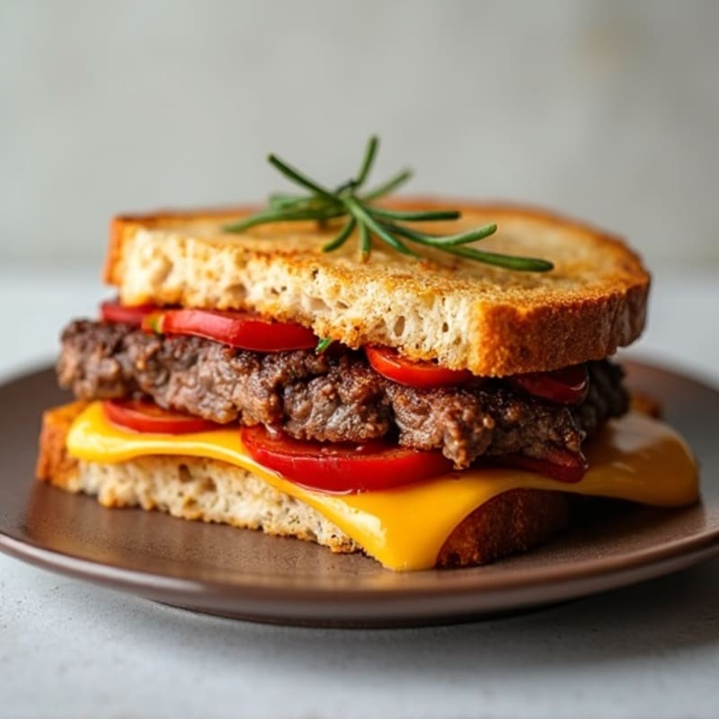 Lean Steak and Pepper Melt on Whole Grain