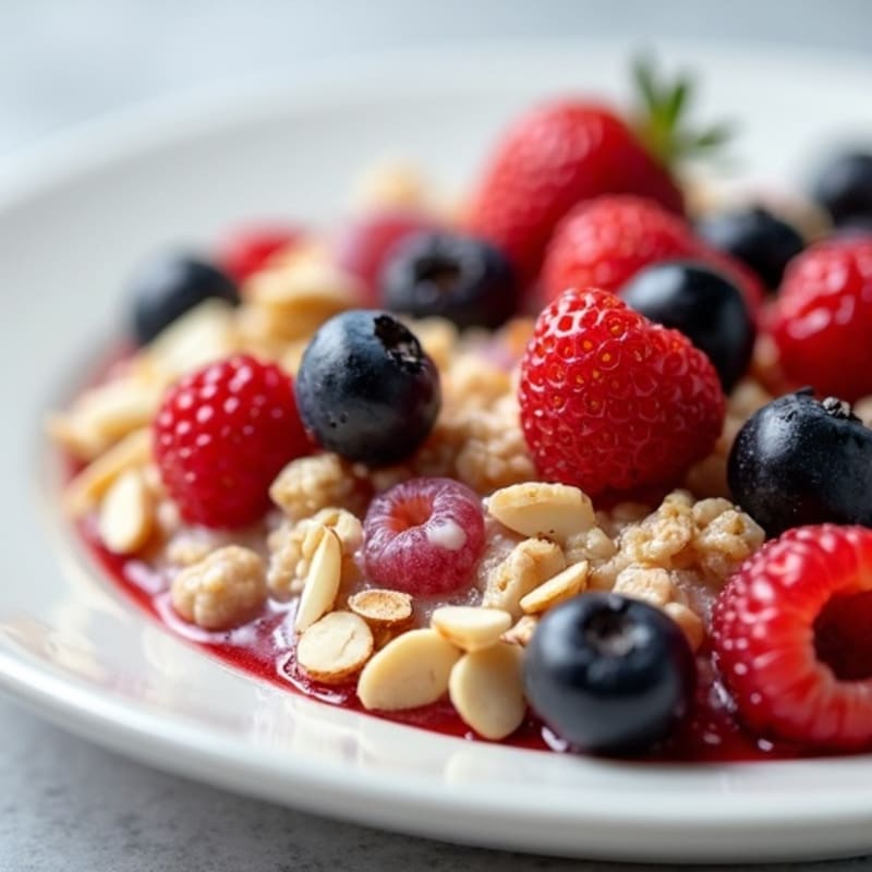 Creamy Baked Almond Berry Oatmeal
