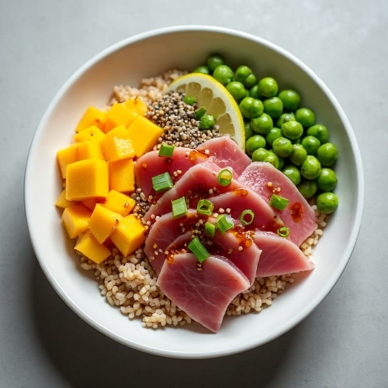 Fresh Ahi Tuna Poke Bowl with Mango