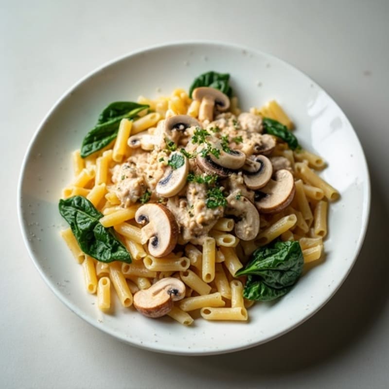 Creamy Truffle Mushroom Protein Pasta