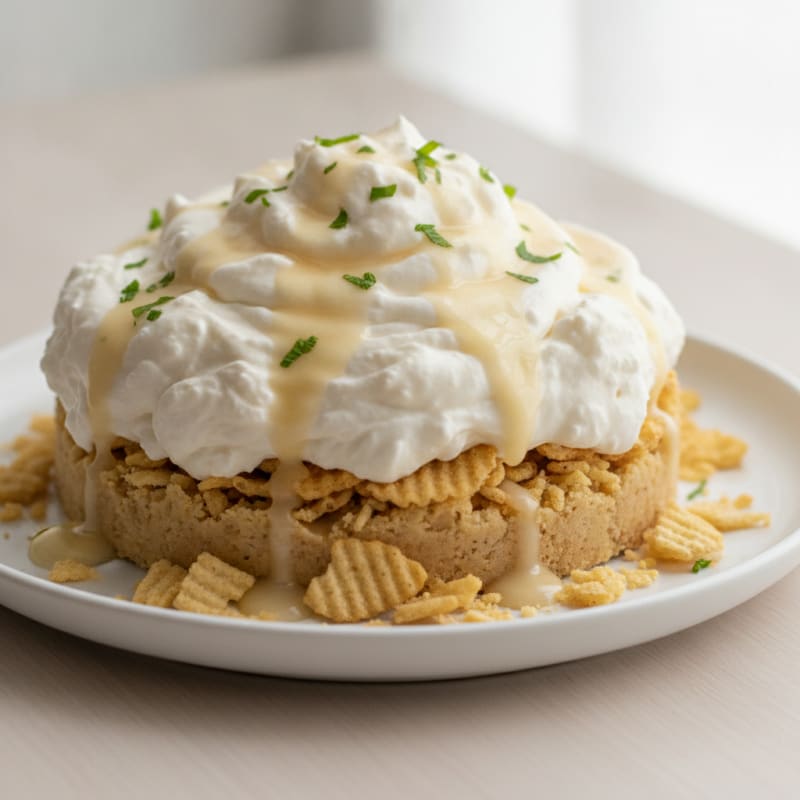 Creamy Protein Cheesecake with Crushed Protein Chips